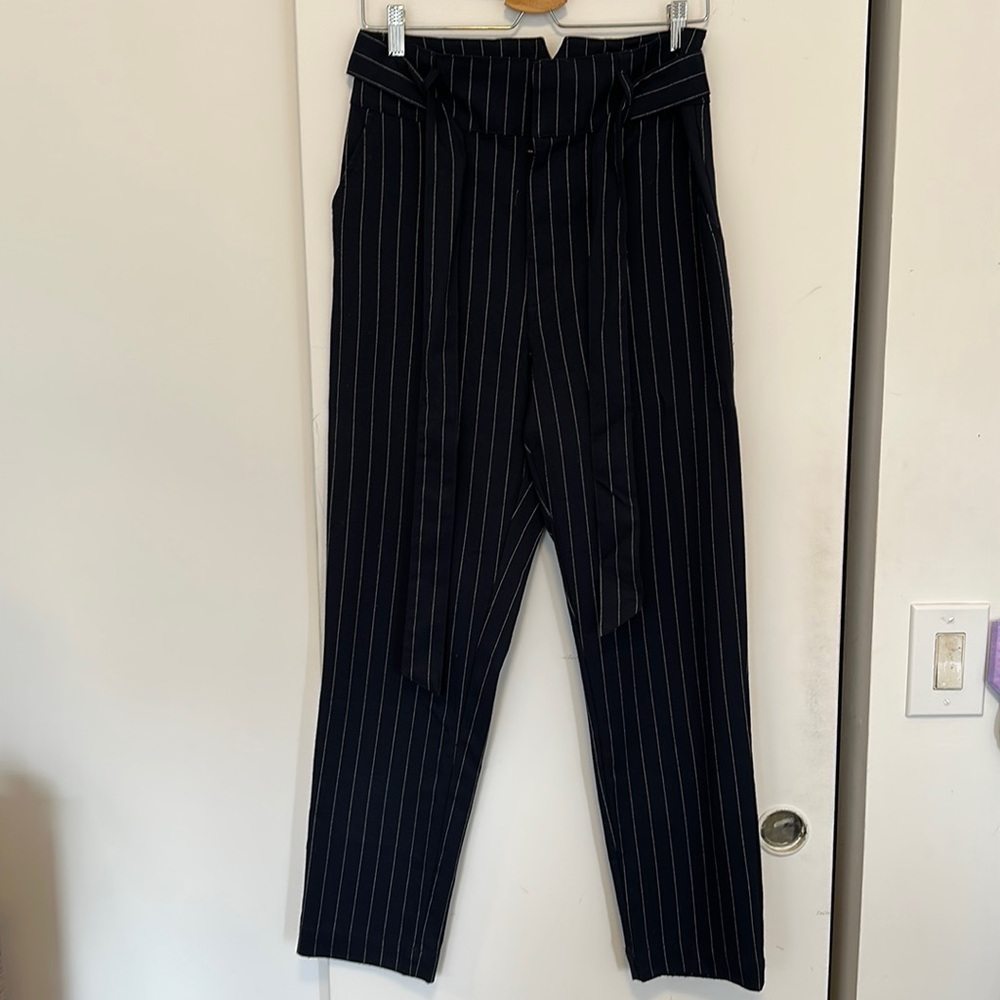 Abercrombie Pin Stripe Belt Pants